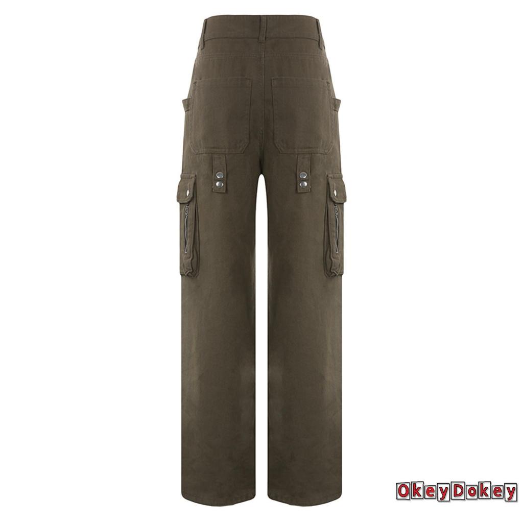 Quần jean ống rộng lưng cao màu sắc thời trang cho nữ