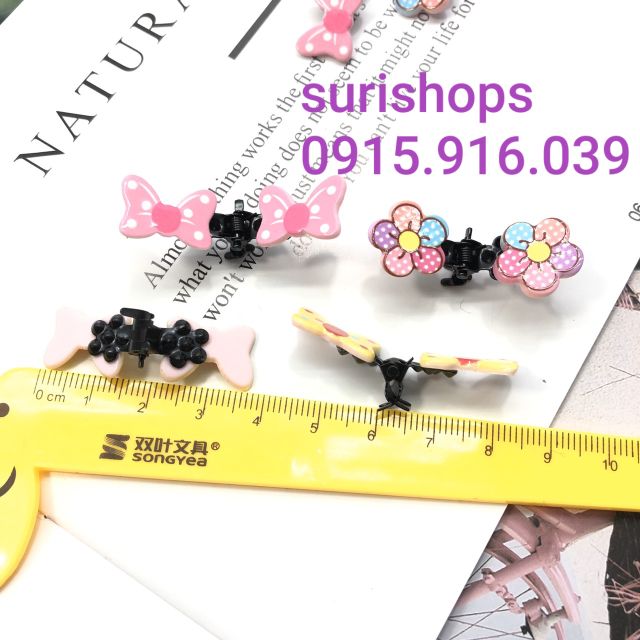 2 kẹp tóc cánh mini cho bé, kẹp tóc ngẫu nhiên