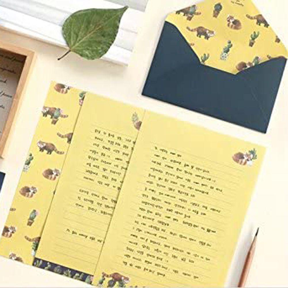 AUGUSTINE Phong Bì Thư Bằng Giấy Họa Tiết Hoa Hoạt Hình Nhiều Phong Cách Khác Nhau