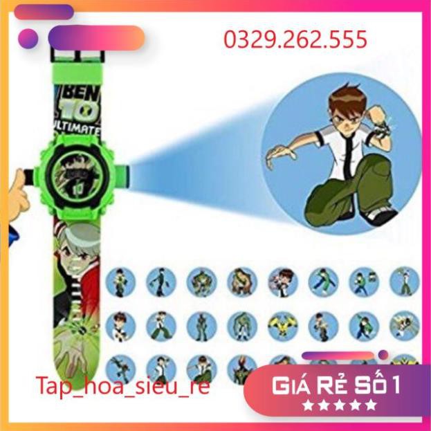 (Rẻ Vô địch) Đồng hồ Ben 10 chiếu hình nhân vật 3D siêu hot