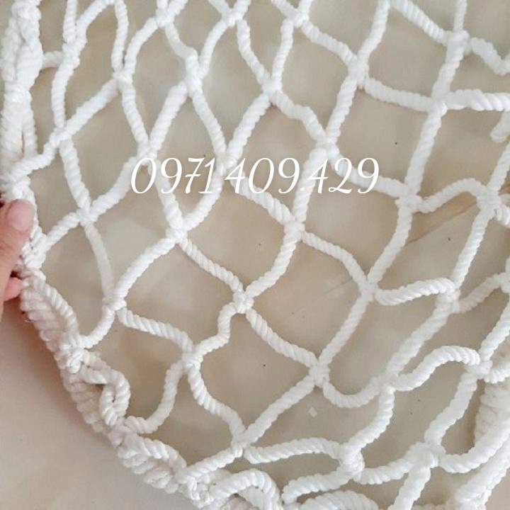 Lưới chắn cầu thang mắt 6cm nhiều kích thước + Tặng kèm dây buộc 5.0