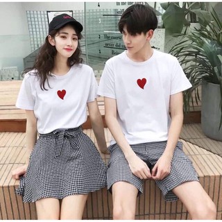 Áo Đôi Nam Nữ - Đồ Đôi -Cổ Tròn COTTON