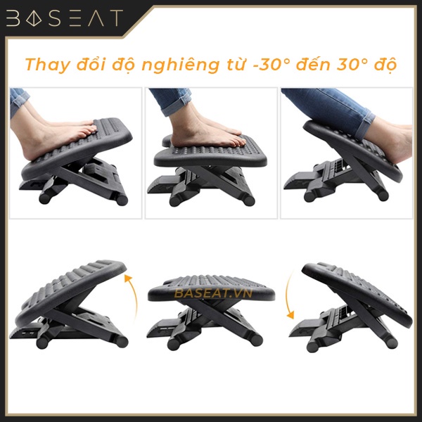 Ghế kê chân văn phòng, kệ gác đỡ nâng hạ massage tại bàn làm việc, học tập FOOTREST Công thái học