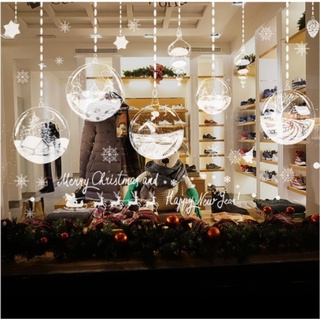 Decal trang trí Noel - Rèm dây pha lê