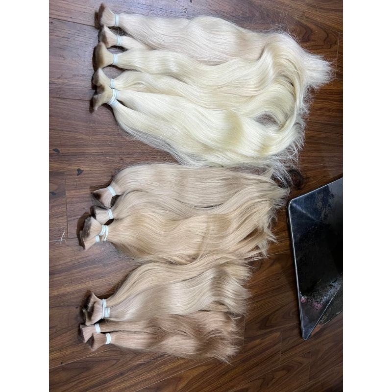 [Tóc Nối Light trắng 50cm 100% tóc thật]