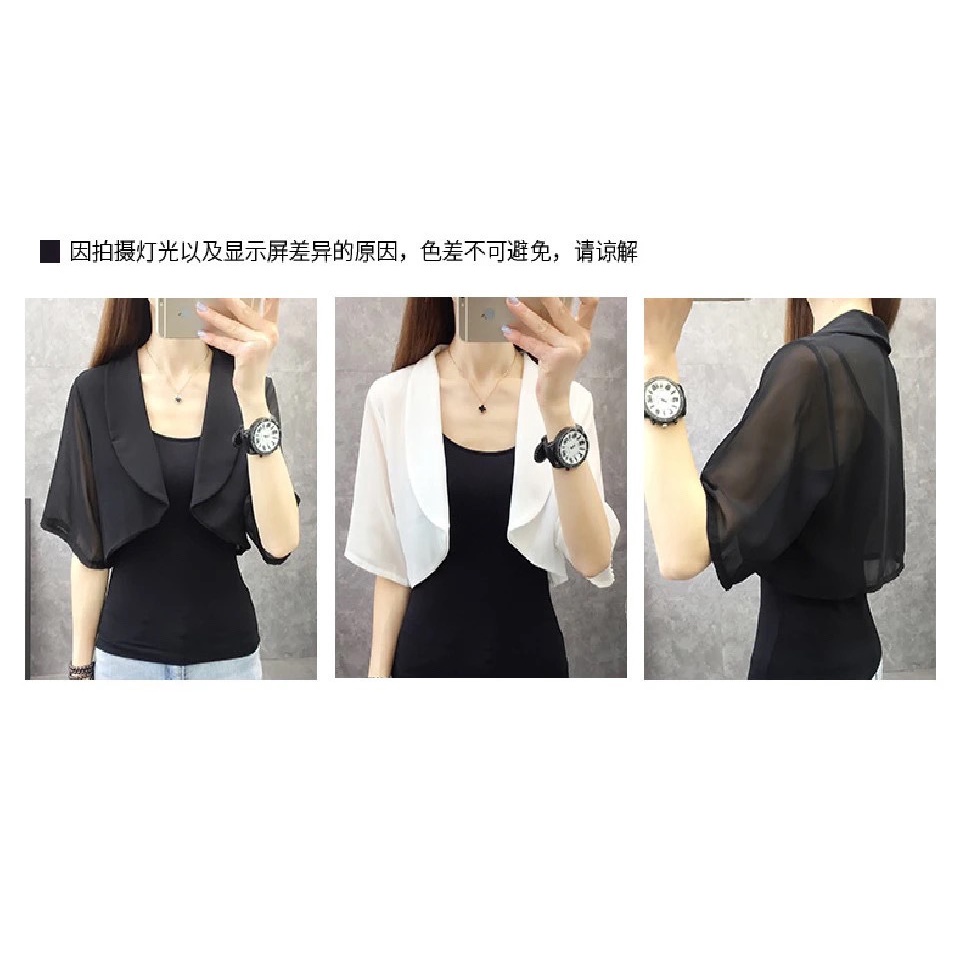 Áo Khoác Voan Lụa Lạnh Ngắn Tay Chống Nắng Thời Trang Mùa Hè Hàng Mới Cho Nữ