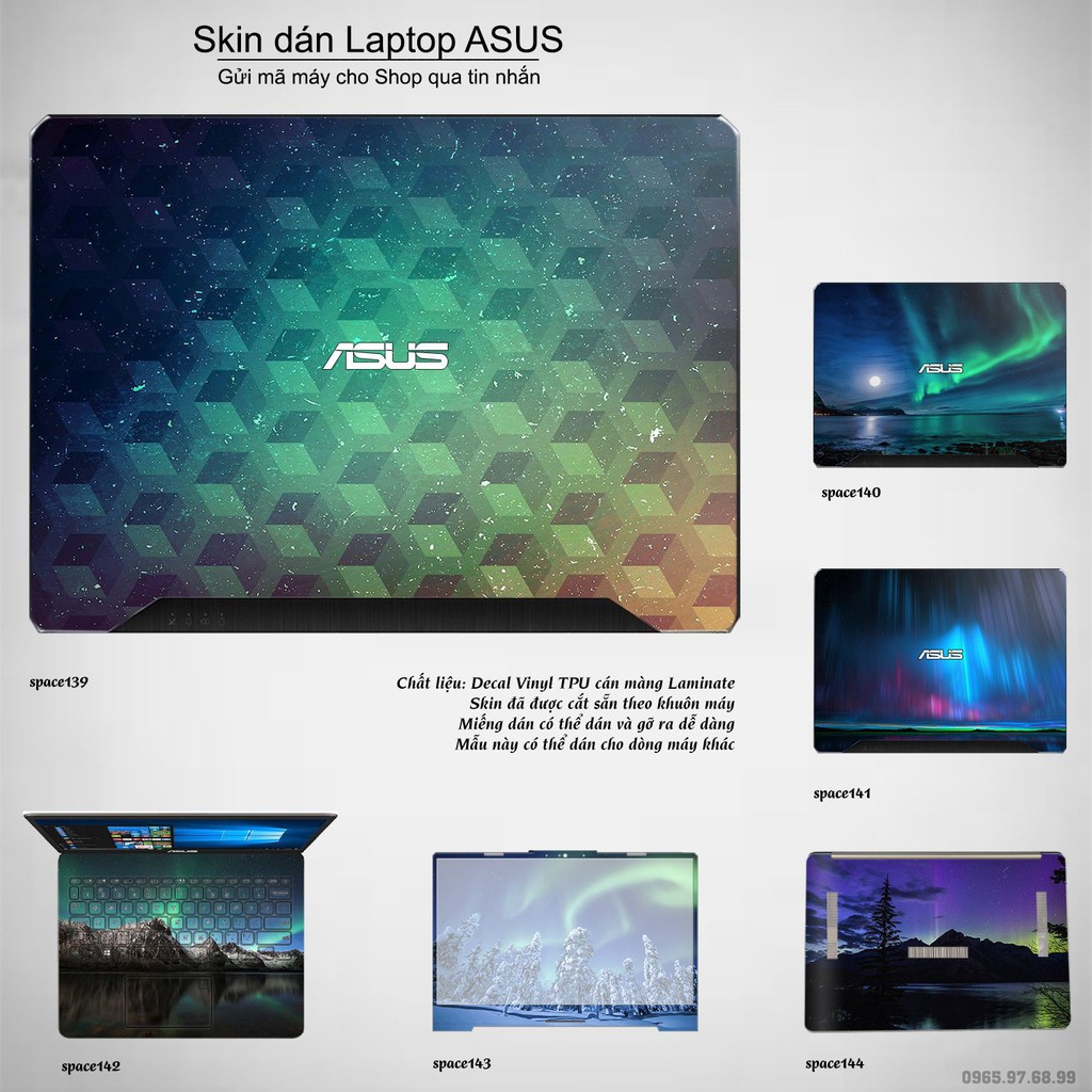 Skin dán Laptop Asus in hình không gian _nhiều mẫu 24 (inbox mã máy cho Shop)