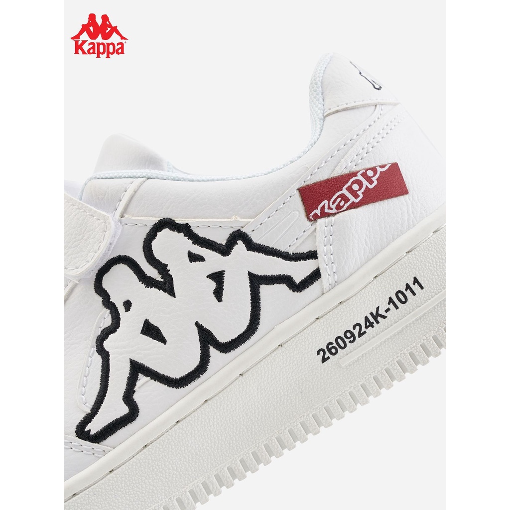 Giày sneakers thể thao trẻ em 6-12 tuổi Kappa trắng/đen Fullbox chính hãng 34155PW
