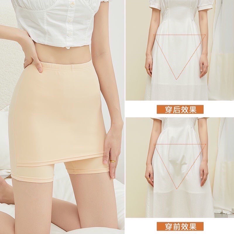Quần mặc trong váy chống lộ, quần 2 lớp không viền mặc váy xinh mẫu mới
