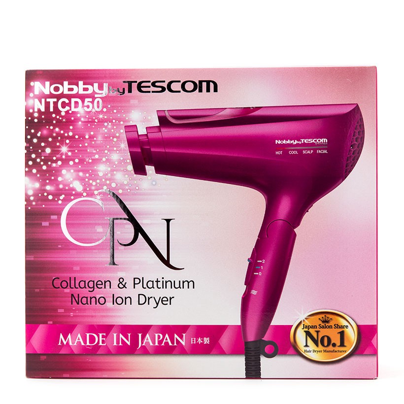 Máy sấy tóc Nhật Bản bổ sung Collagen Platinum Nano ion âm TESCOM NTCD50