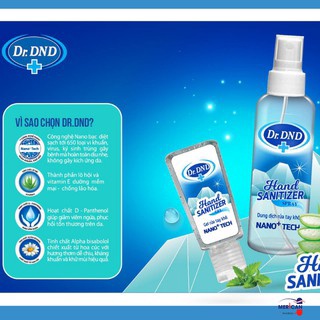 Xịt rửa tay khô Dr.DND 70ml