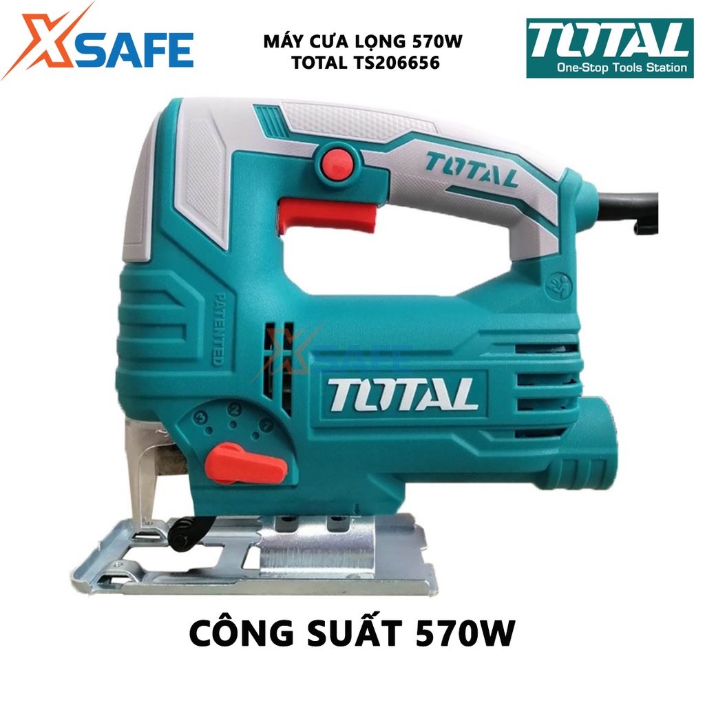 Máy cưa lọng TOTAL TS206656 570W công suất 570W, tốc độ không tải 800-3000v/p, 4 chức năng lắc/nhịp - chính hãng