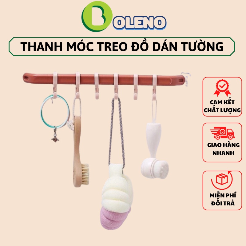 Thanh móc nhựa dán treo đồ dán gắn tường nhà tắm đa năng hút chân không siêu dính chắc chịu lực