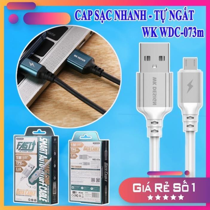 [FREESHIP] CÁP SẠC NHANH MICRO USB TỰ NGẮT - WK WDC 073m - Có Đèn Led - PHỤ KIỆN CÔNG NGHỆ HÀ NỘI - 32001