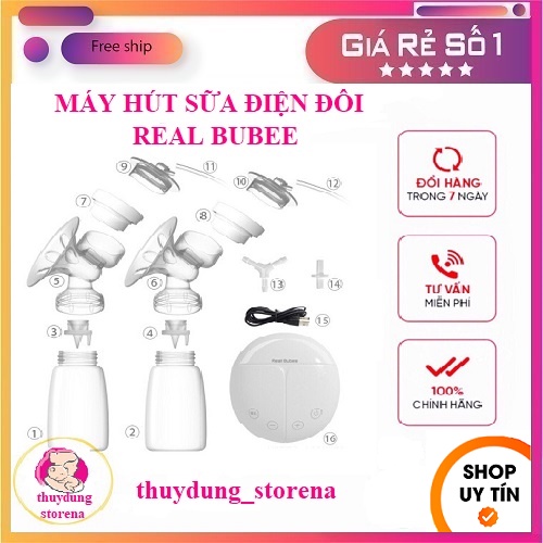 🤱👼FREE SHIP - SẢN PHẨM CHÍNH HÃNG - TẶNG 5 TÚI TRỮ SỮA🤱👼 Máy Hút Sữa REAL BUBEE , ÊM NHẸ KHÔNG GÂY ĐAU