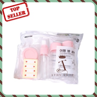 Bộ túi chiết mỹ phẩm 7 món chiếc nước hoa, xà bông, dầu gội, sữa tắm, combo chứa đựng mĩ phẩm