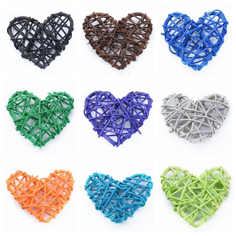 Set 24 10 Trái Tim Bằng Mây Đan Trang Trí Giáng Sinh DIY