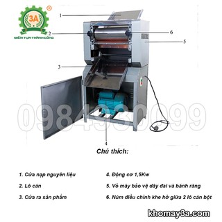 Máy nhào bột // Máy cán bột mì 3A1,5Kw