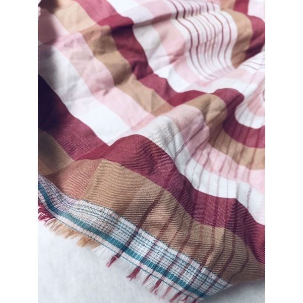 1,3m vải thô carô màu vintage
