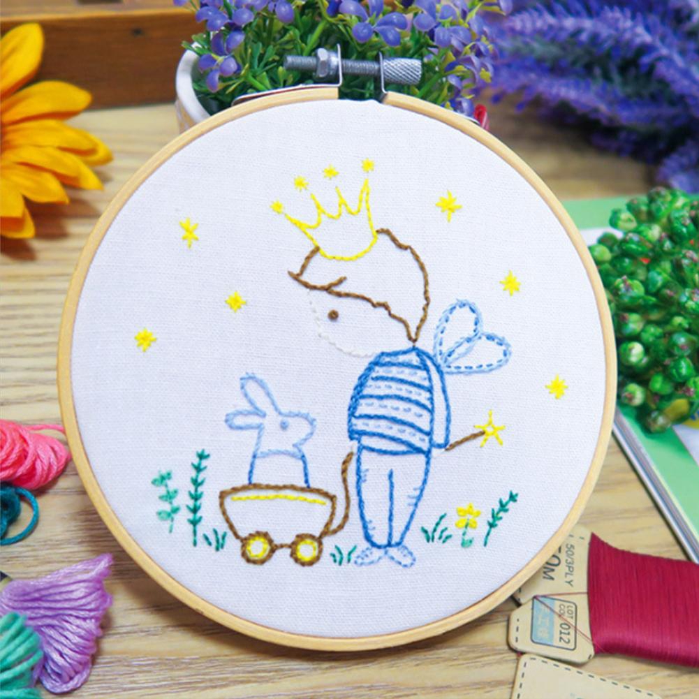 DIY Thêu Kit Người mới bắt đầu Trẻ em Thủ công Vá Cross Stitch Kit Bông thêu Tranh thêu