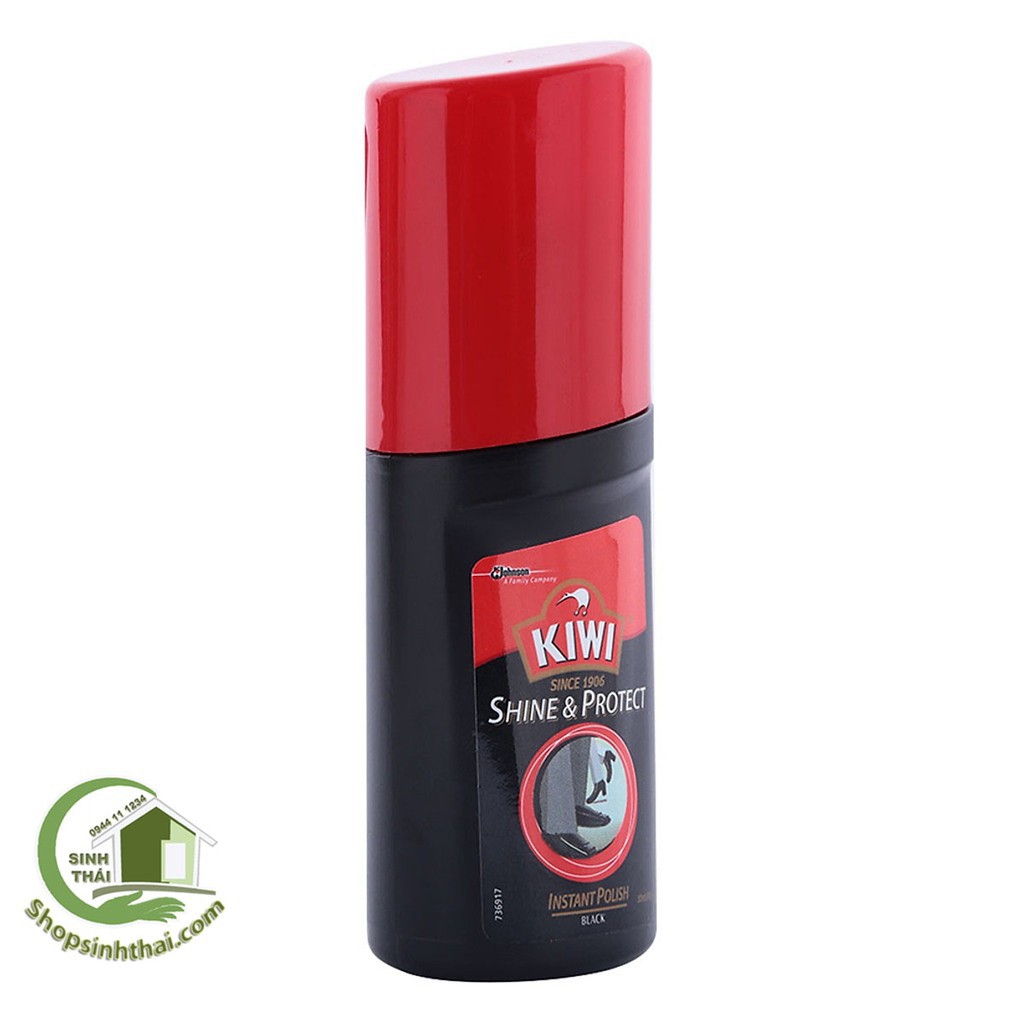 Xi nước đánh giày khô nhanh màu đen Kiwi Shine & Protect Black 30ml