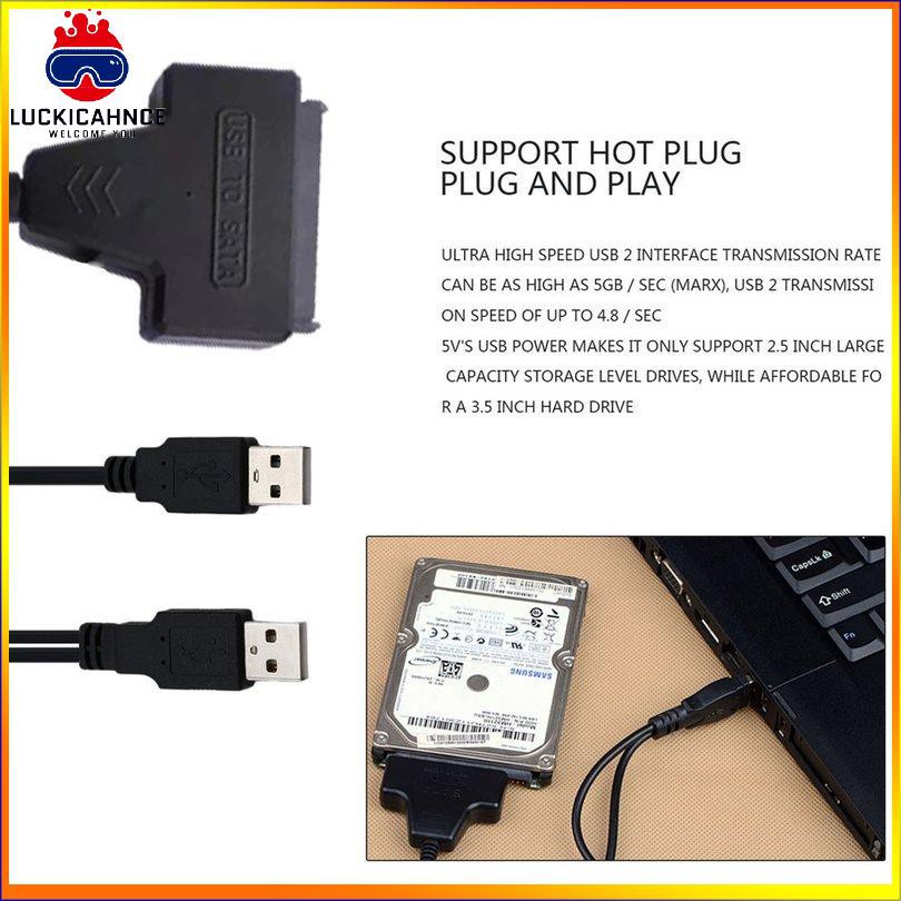 Dây Cáp Chuyển Đổi Usb2.0 Sang Sata 22pin Cho Ổ Cứng Hdd 2.5 " | BigBuy360 - bigbuy360.vn