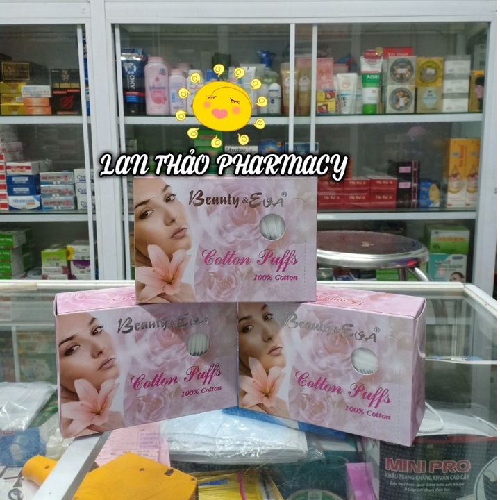 BÔNG TẨY TRANG BEAUTY EVA HÀN QUỐC HỘP 80 MIẾNG