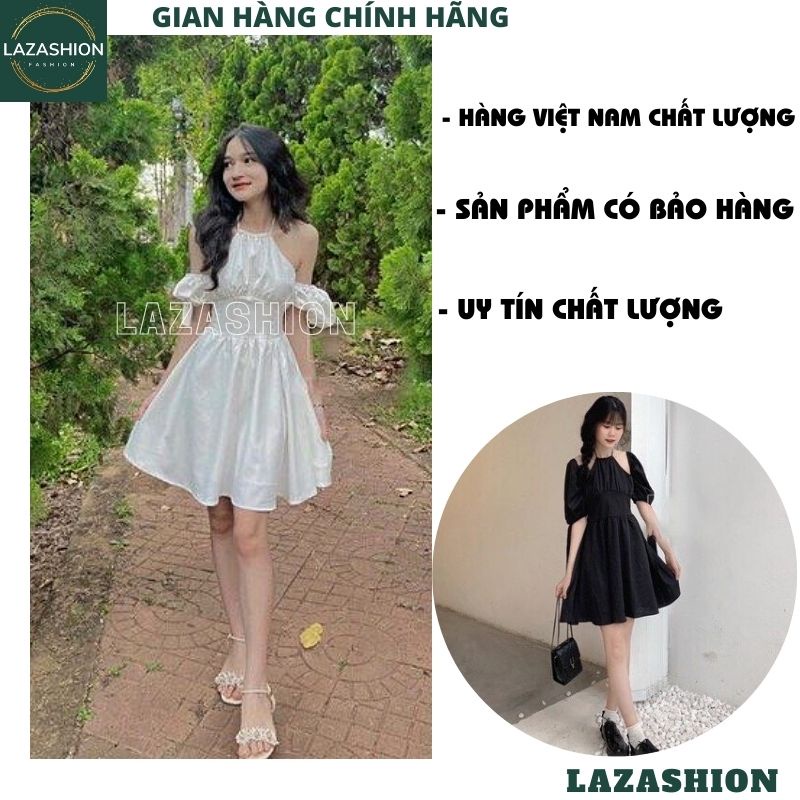 Đầm babydoll công chúa cổ yếm kiểu dáng ulzzang vintage tiểu thư bánh bèo dễ thương , váy dự tiệc -LAZASHION | WebRaoVat - webraovat.net.vn