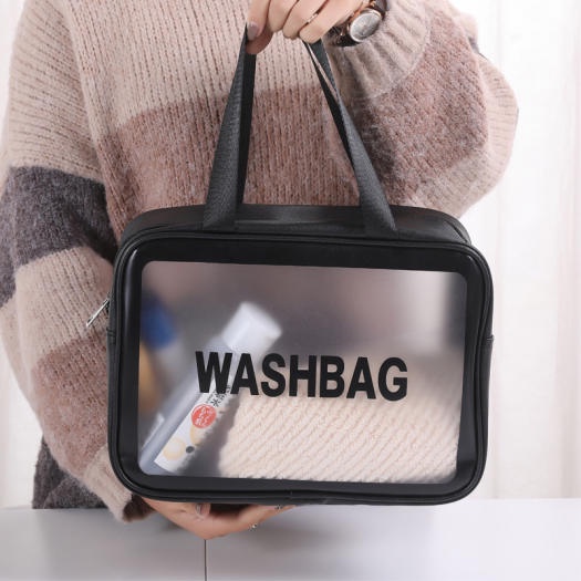 Set 3 túi đựng mỹ phẩm trong suốt WASHBAG đựng đồ trang điểm du lịch chống thấm nước nhiều kích cỡ