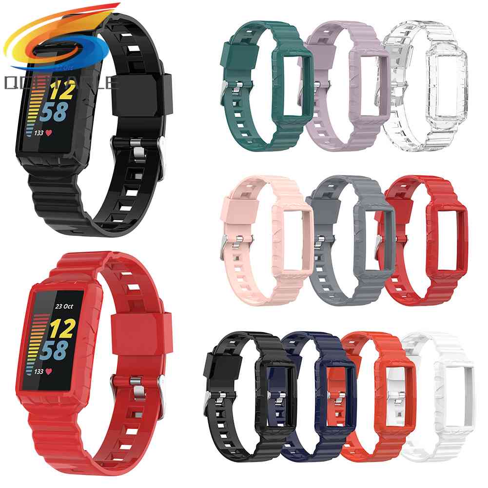 Dây Đeo Thay Thế Chất Liệu Silicon Màu Trơn Cho Fitbit Charge 5 / 4 / 4 SE / 3 / 3 SE