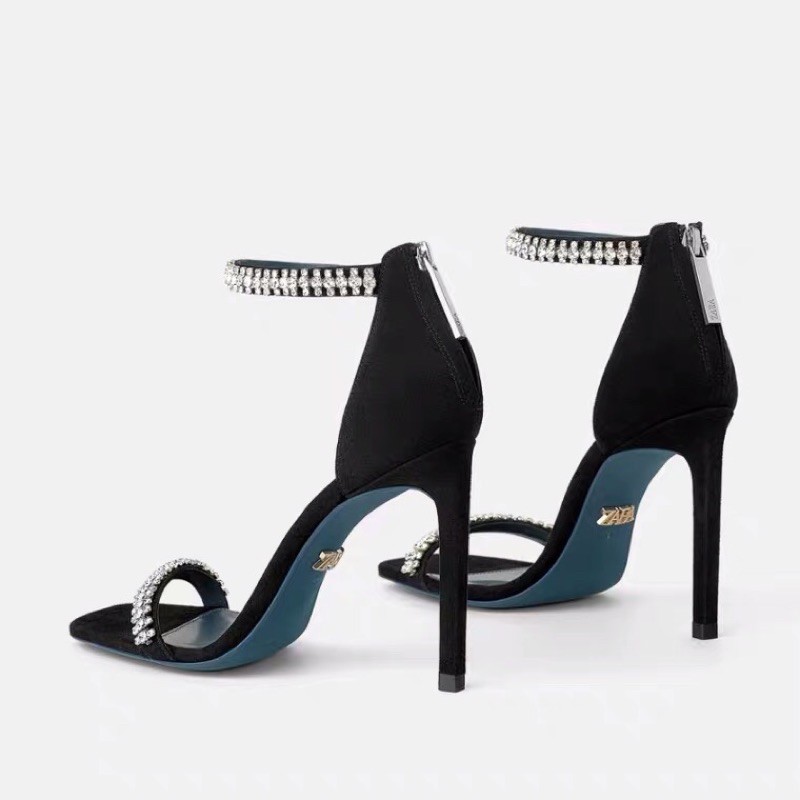 ☘💜 Giày ZR sandal quai ngan đính đá 8cm❤️