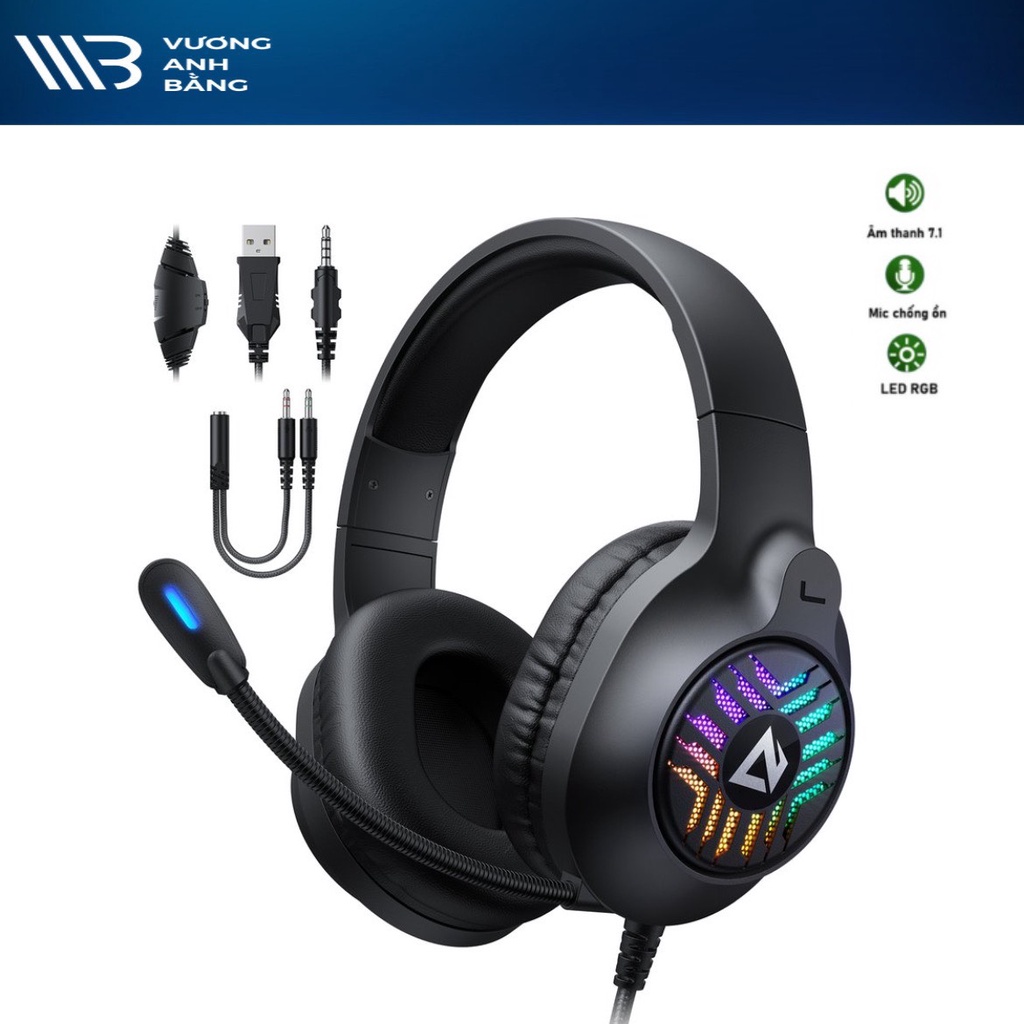 Tai Nghe có dây, Headphone VSP GH-X1 LED Gaming