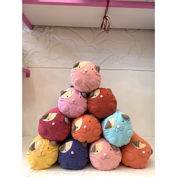 Gối ôm thun mèo Hikosen Cara dài 48cm