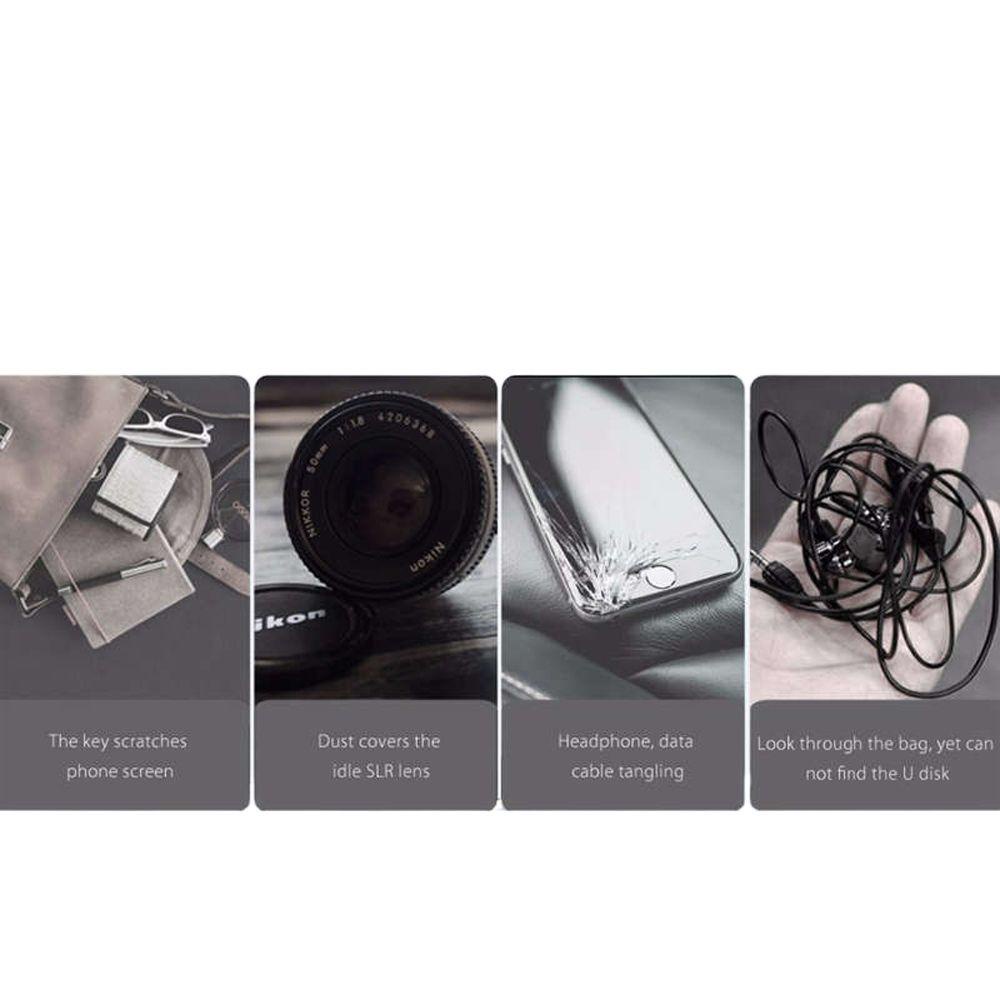 Túi Đựng Điện Thoại / Cáp Dữ Liệu / Tai Nghe Di Động Màu Xám Hdd Gọn Nhẹ