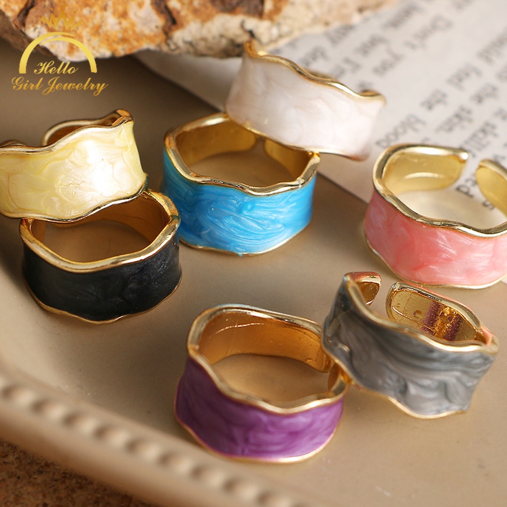 Nhẫn Hở Bằng Hợp Kim Đơn Giản Sáng Tạo Có Thể Điều Chỉnh Phong Cách Đường Phố Cá Tính Thời Trang