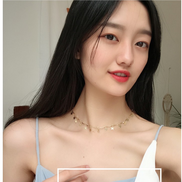 Vòng chocker kim loại họa tiết ngôi sao nhỏ VC28