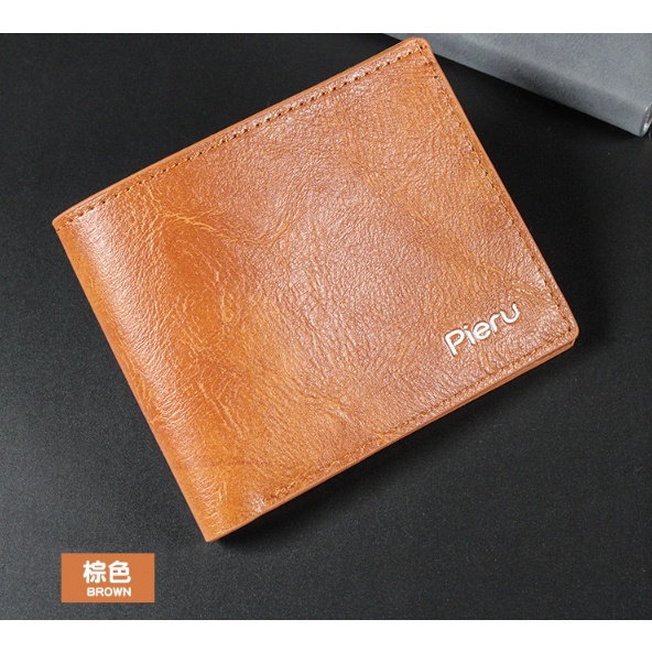 Ví Nam Da Cao Cấp Thương Hiệu Pieru,Bóp Da PU Xịn Nhiều Ngăn Đẳng Cấp Nam Tính Phong Cách Hàn Quốc
