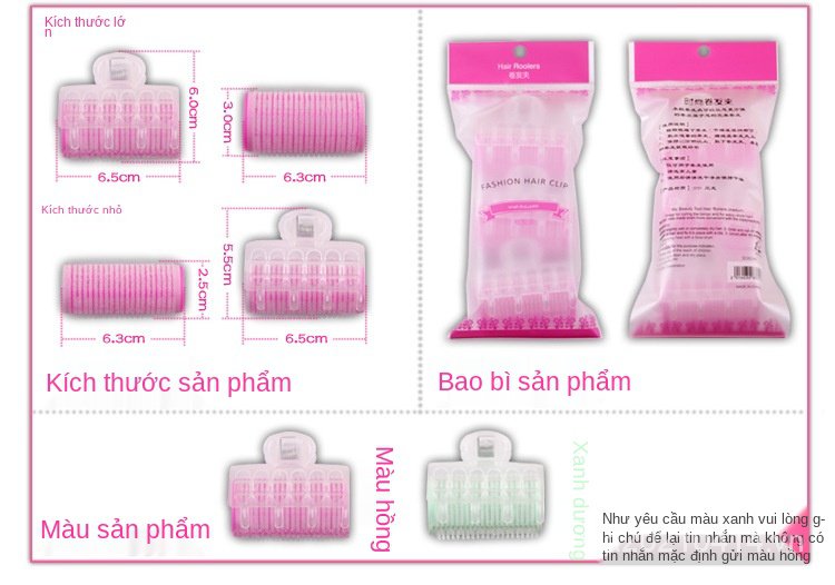 [Hàng mới về] Lô uốn tóc mái tự dính bằng nhựa kiểu ma thuật tiện dụng