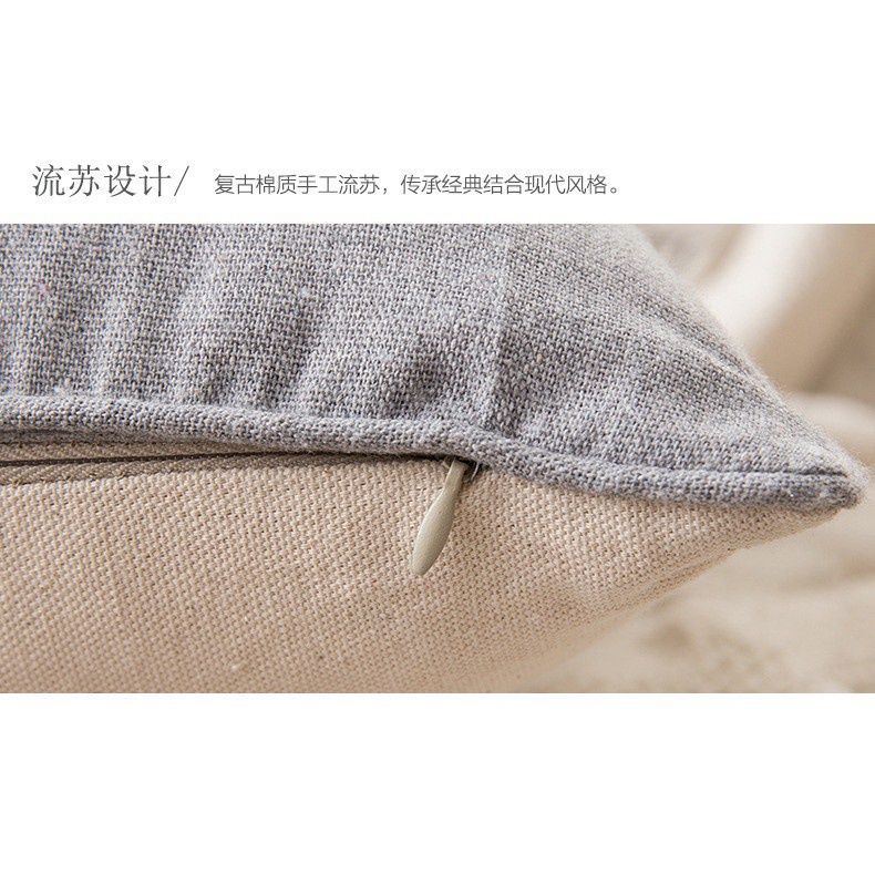 Vỏ gối 30x50cm/45x45cm có khóa kéo dùng trang trí phòng khách