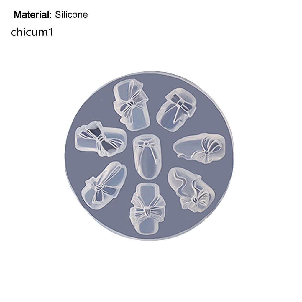 [Hàng mới về] Khuôn làm nơ trang trí móng tay mini mềm co giãn xinh xắn thời trang