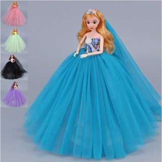 Búp bê cô dâu 3D váy bồng bềnh