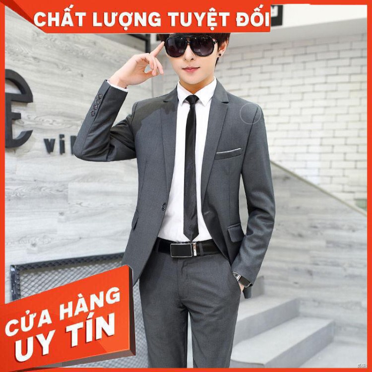 HÀNG CAO CẤP -  Bộ vest nam công sở ba mảnh lịch sự chuyên nghiệp Hàn Quốc Mỏng manh Chú rể Áo khoác cưới <  - Hàng Cao 