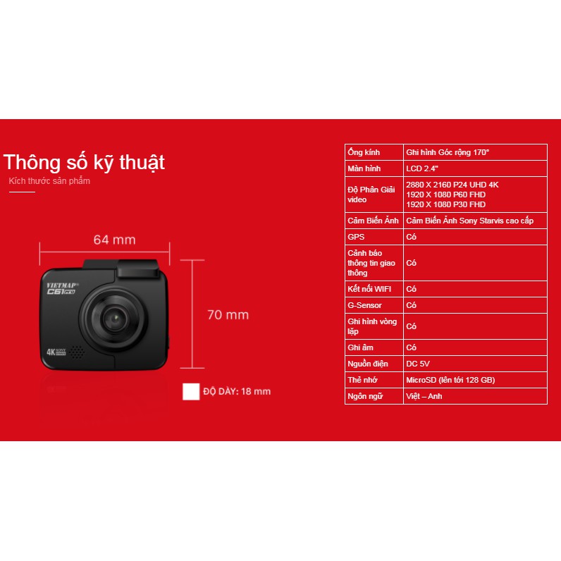 Camera hành trình cảnh báo giao thông Vietmap C61 Pro Đây là phiên bản mới năm 2021 sản phẩm Việt Nam chất lượng cao | BigBuy360 - bigbuy360.vn