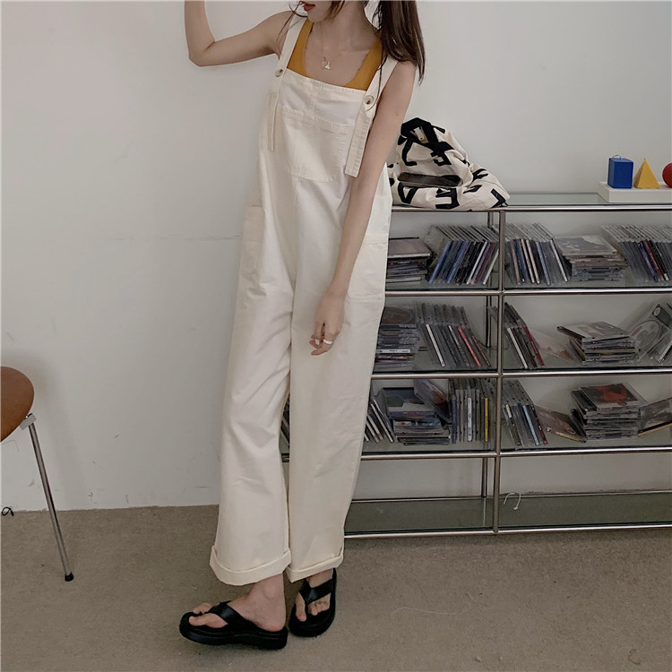 Quần Yếm Ống Rộng Màu Trơn 42727 | BigBuy360 - bigbuy360.vn