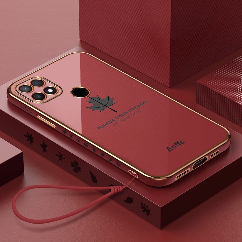 Ốp Điện Thoại Mềm Họa Tiết Lá Phong Dành Cho oppo A52 A92 A53 2020 A5 A3S A12E oppo A15 A15S F9 A7 A5S A12 A54 A16K