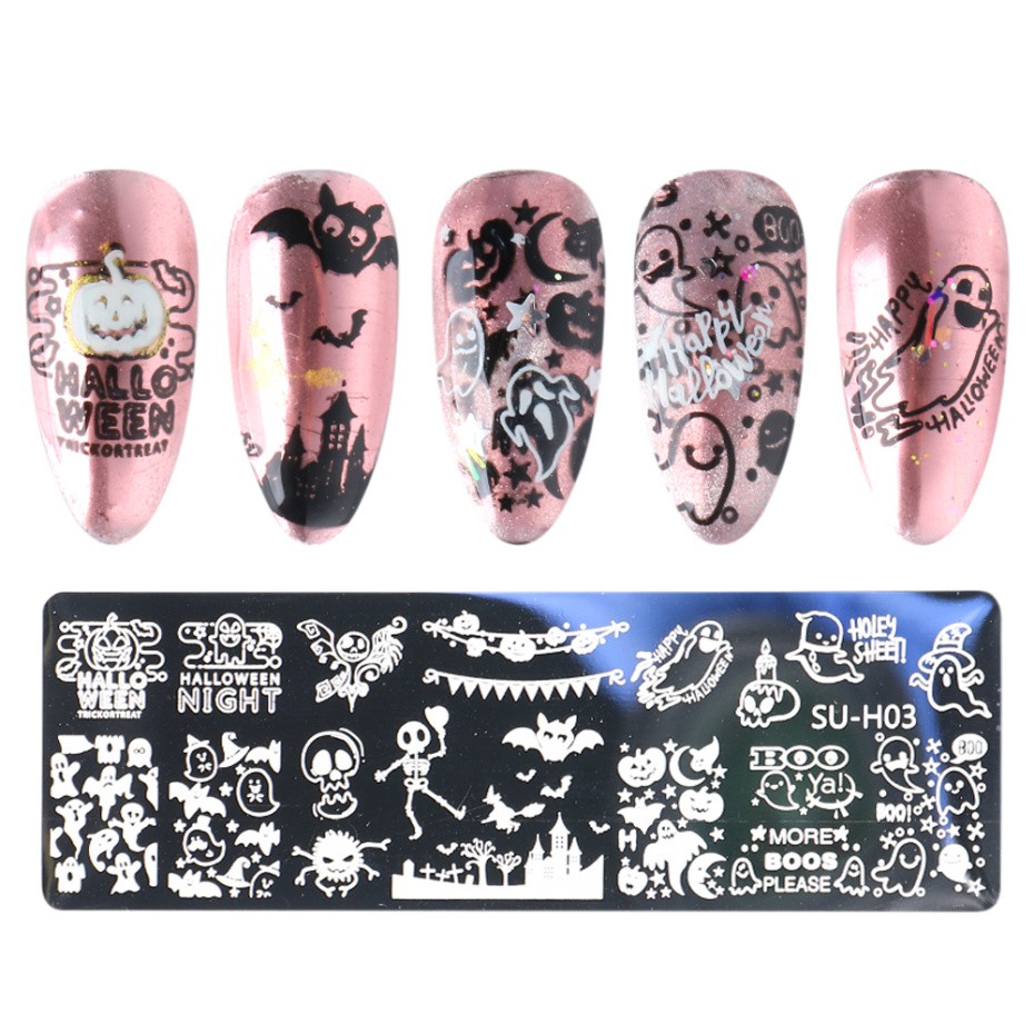 Khuôn in trang trí móng tay họa tiết hoa tuyết xinh xắn tiện dụng