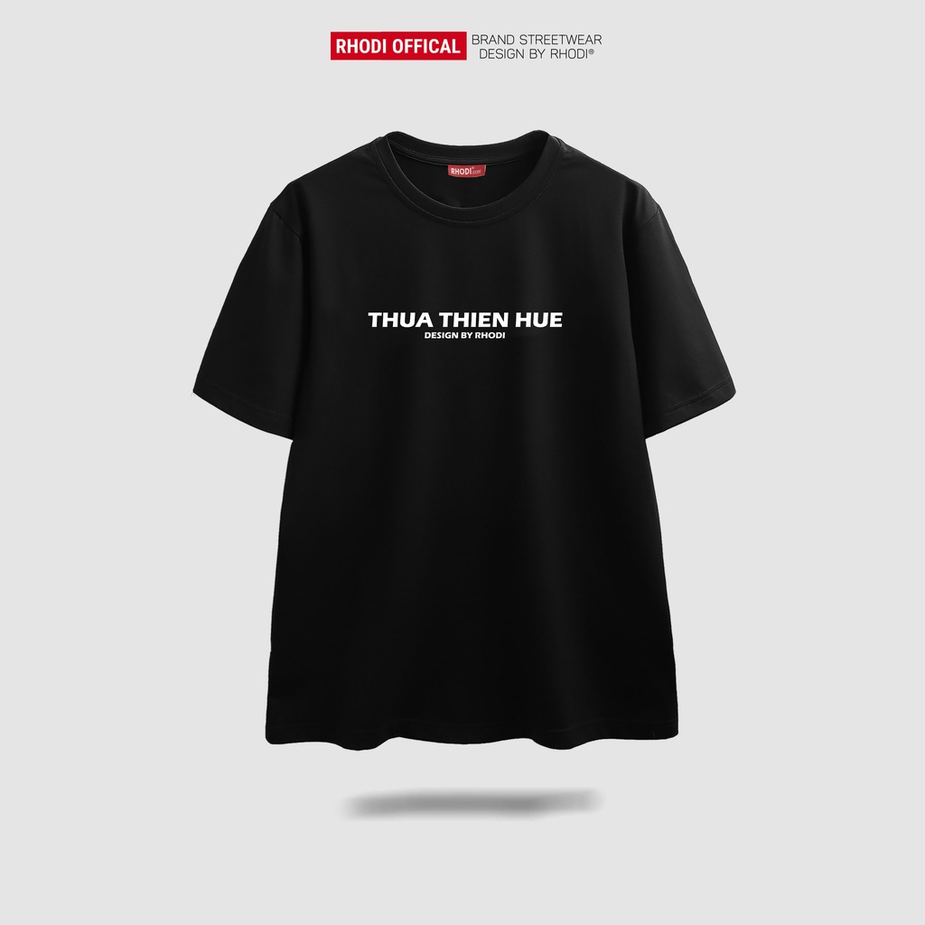 Áo thun local brand RHODI phông cổ tròn tay lỡ unisex nam nữ thế hệ genz Text Thừa Thiên Huế