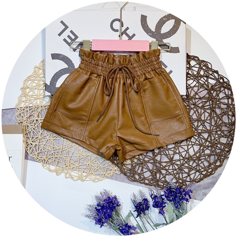 Quần sooc da cao cấp cho bé gái 15-35kg