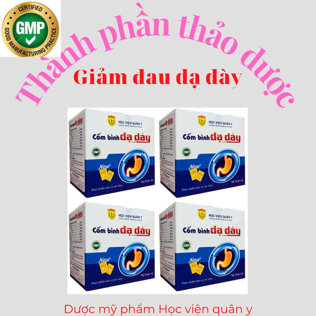 Bộ 4 hộp Cốm bình dạ dày Học viện quân y giúp giảm đau viêm loét dạ dày (hạn mới)