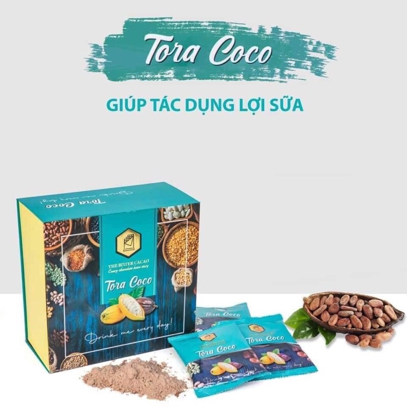 Tora CoCo- Bột ngũ cốc lợi sữa cho mẹ TORA COCO Hộp 20 gói